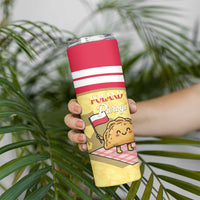 Personalised Poland Pierogi Skinny Tumbler Polish Dumplings With Coat Of Arms