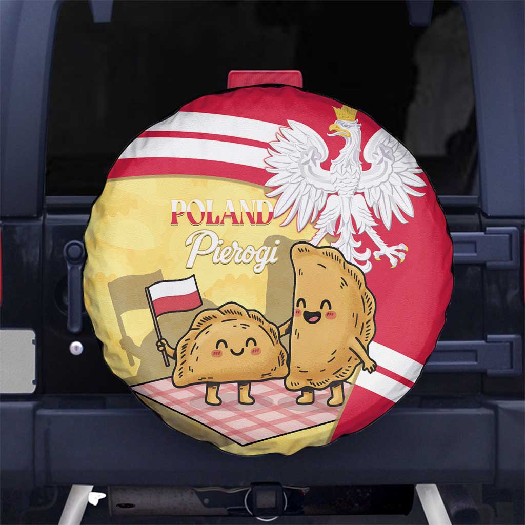Poland Pierogi Spare Tire Cover Polish Dumplings With Coat Of Arms
