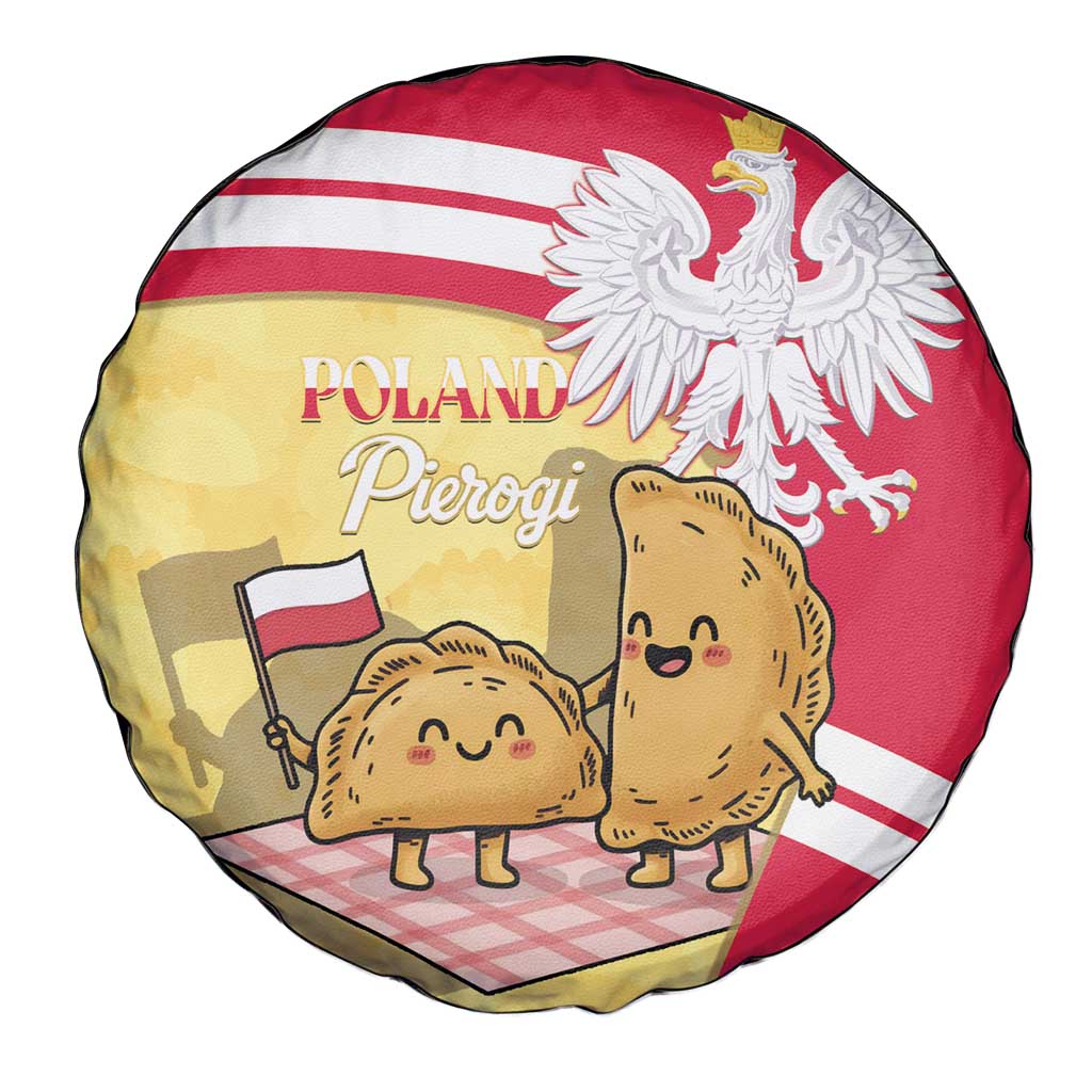 Poland Pierogi Spare Tire Cover Polish Dumplings With Coat Of Arms