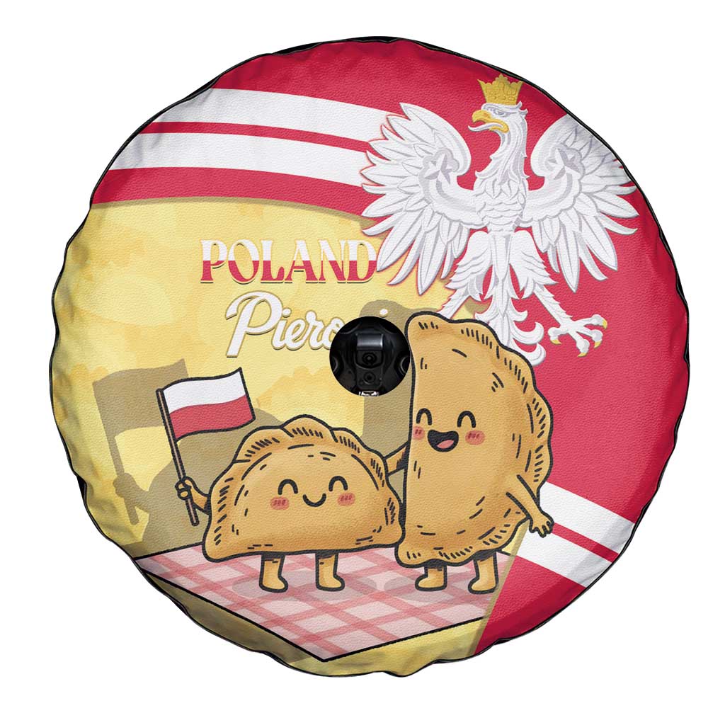 Poland Pierogi Spare Tire Cover Polish Dumplings With Coat Of Arms