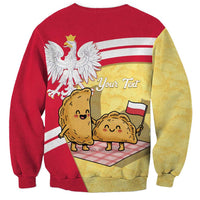 Personalised Poland Pierogi Sweatshirt Polish Dumplings With Coat Of Arms