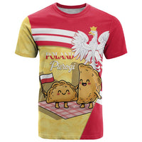 Personalised Poland Pierogi T Shirt Polish Dumplings With Coat Of Arms