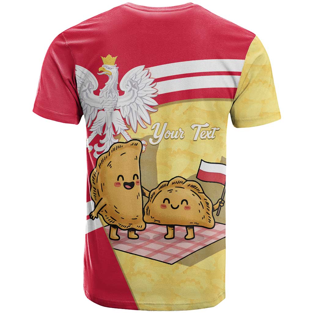 Personalised Poland Pierogi T Shirt Polish Dumplings With Coat Of Arms