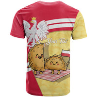 Personalised Poland Pierogi T Shirt Polish Dumplings With Coat Of Arms