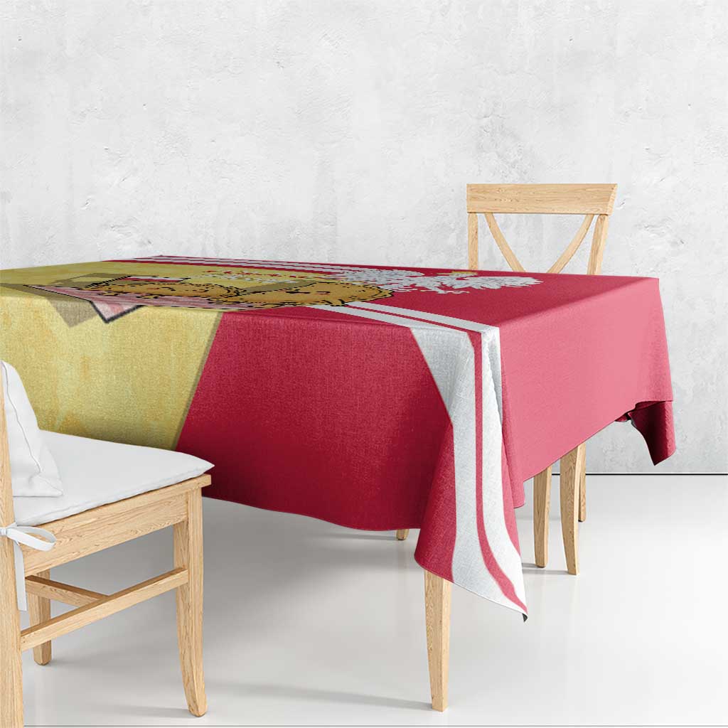Poland Pierogi Tablecloth Polish Dumplings With Coat Of Arms