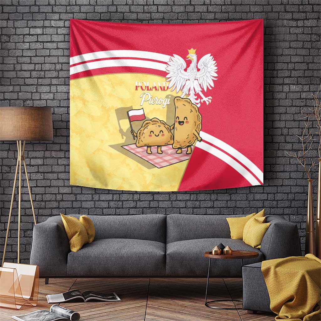 Poland Pierogi Tapestry Polish Dumplings With Coat Of Arms
