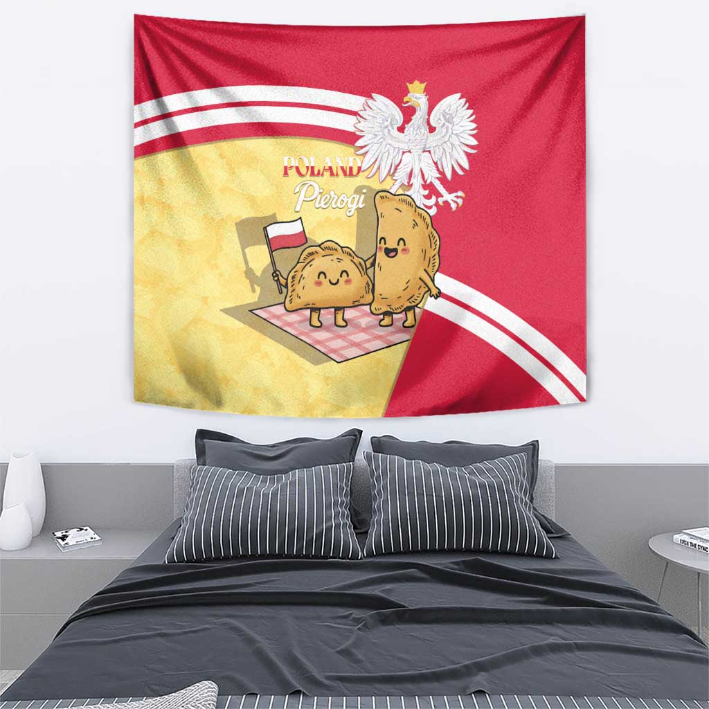 Poland Pierogi Tapestry Polish Dumplings With Coat Of Arms