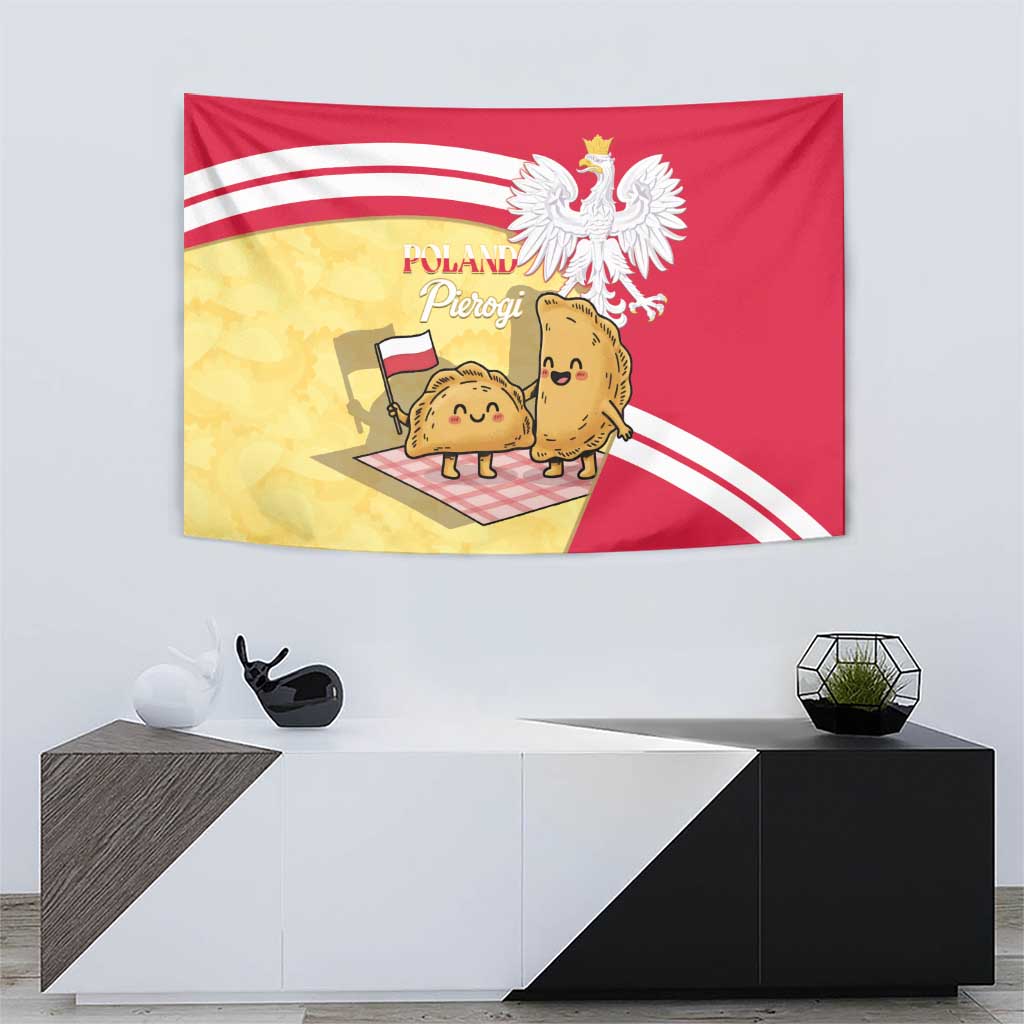 Poland Pierogi Tapestry Polish Dumplings With Coat Of Arms