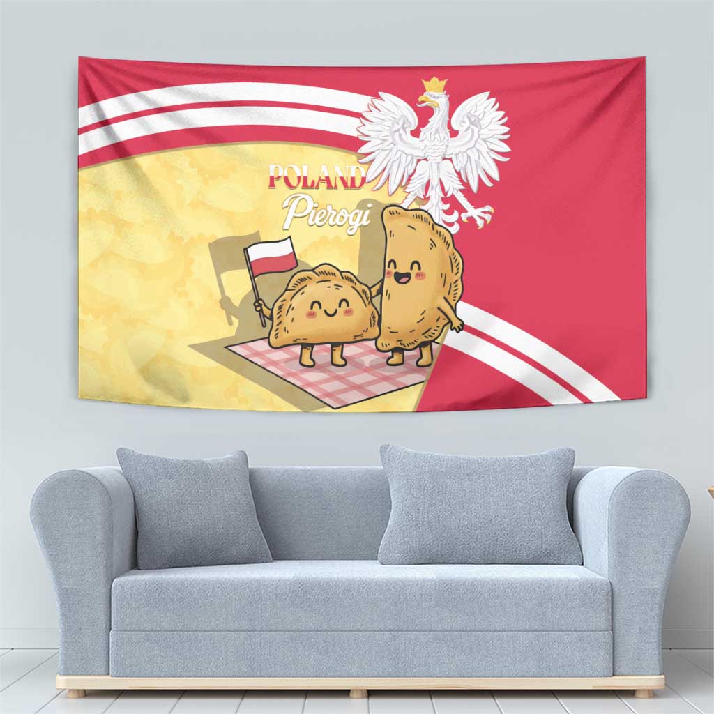 Poland Pierogi Tapestry Polish Dumplings With Coat Of Arms