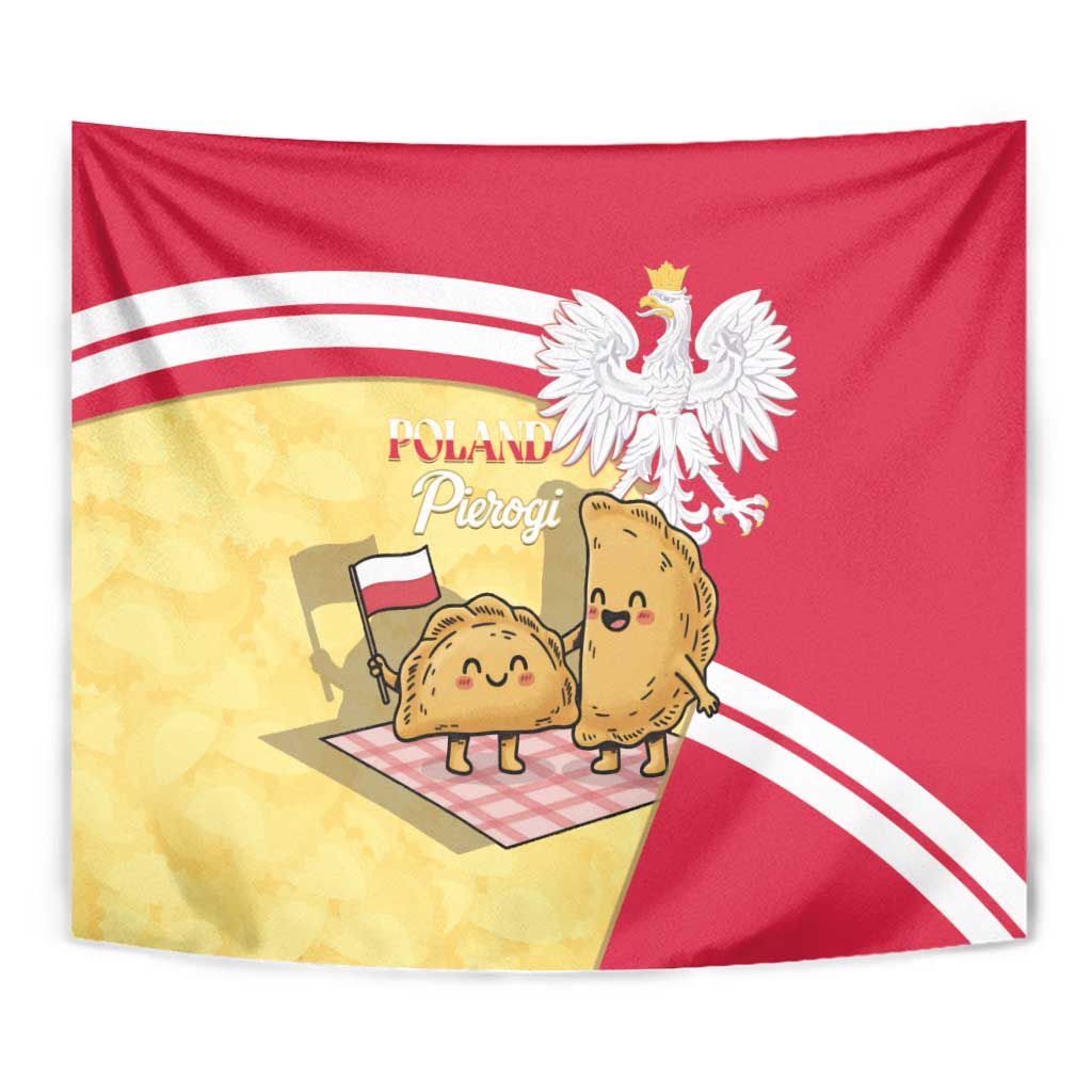 Poland Pierogi Tapestry Polish Dumplings With Coat Of Arms