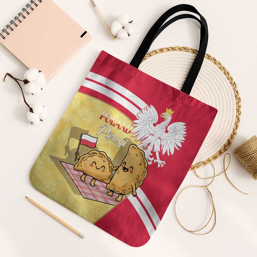 Poland Pierogi Tote Bag Polish Dumplings With Coat Of Arms