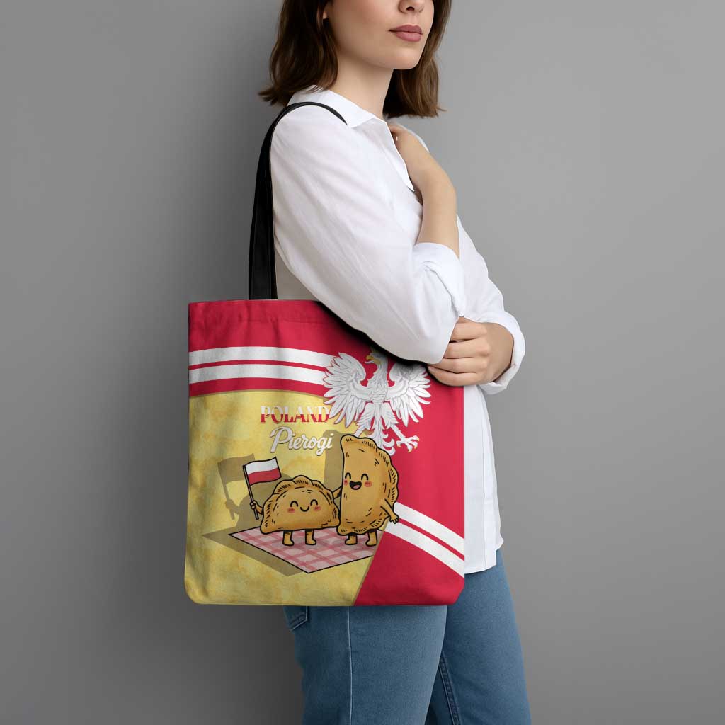 Poland Pierogi Tote Bag Polish Dumplings With Coat Of Arms