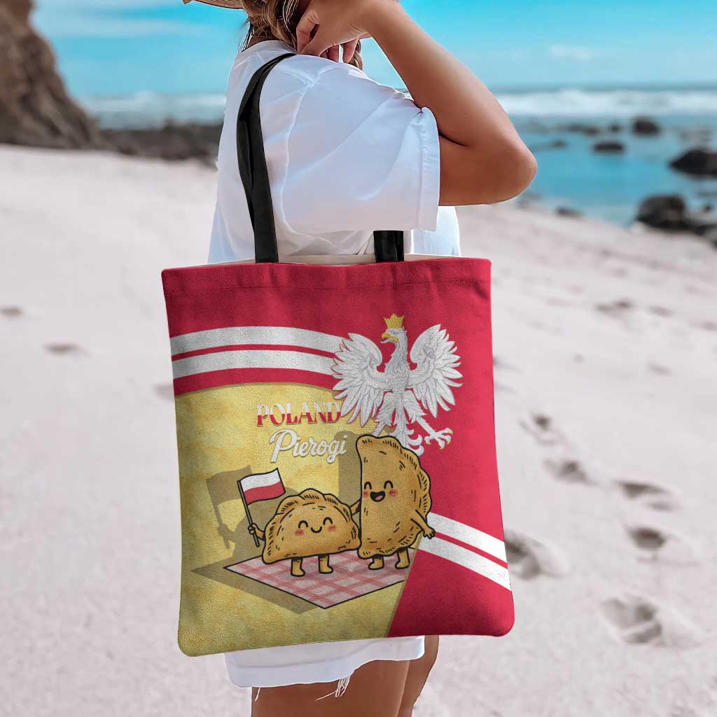 Poland Pierogi Tote Bag Polish Dumplings With Coat Of Arms