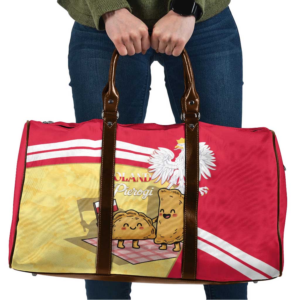 Poland Pierogi Travel Bag Polish Dumplings With Coat Of Arms