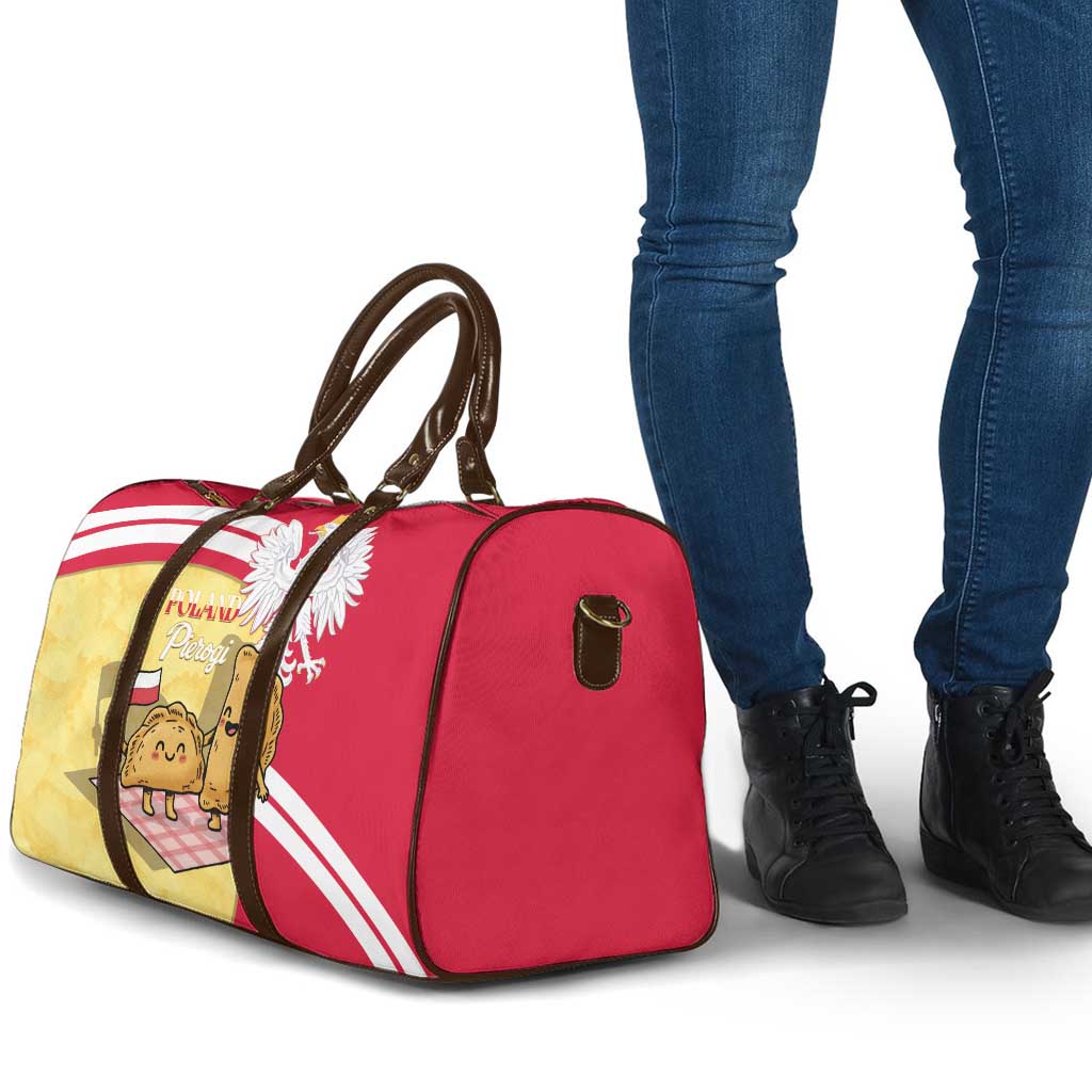 Poland Pierogi Travel Bag Polish Dumplings With Coat Of Arms