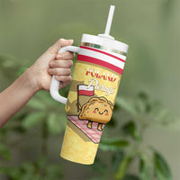 Personalised Poland Pierogi Tumbler With Handle Polish Dumplings With Coat Of Arms