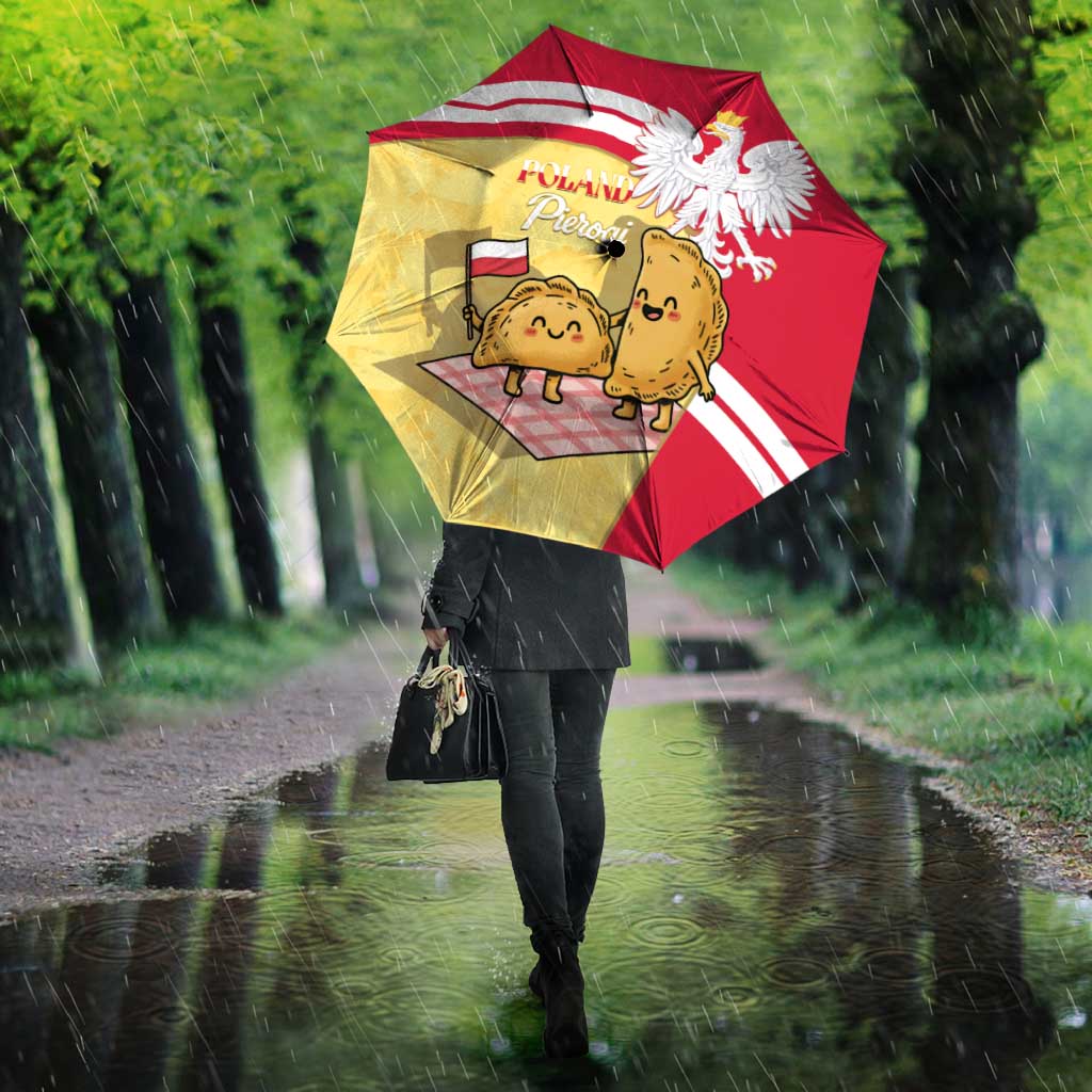 Poland Pierogi Umbrella Polish Dumplings With Coat Of Arms