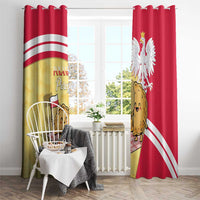 Poland Pierogi Window Curtain Polish Dumplings With Coat Of Arms