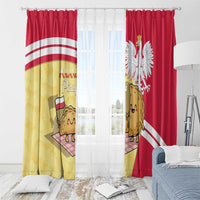 Poland Pierogi Window Curtain Polish Dumplings With Coat Of Arms