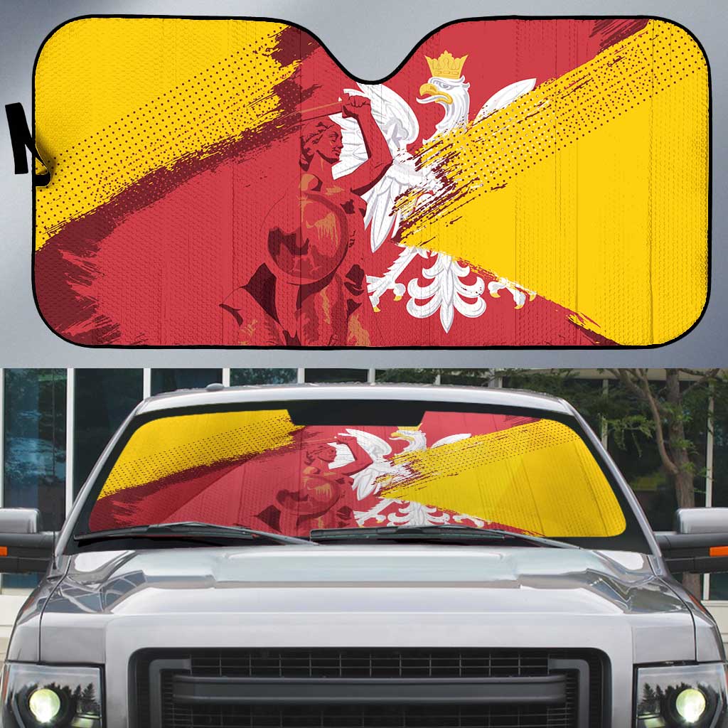 Mermaid of Warsaw Poland Auto Sun Shade Polish Capital City Grunge Style