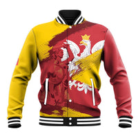 Mermaid of Warsaw Poland Baseball Jacket Polish Capital City Grunge Style