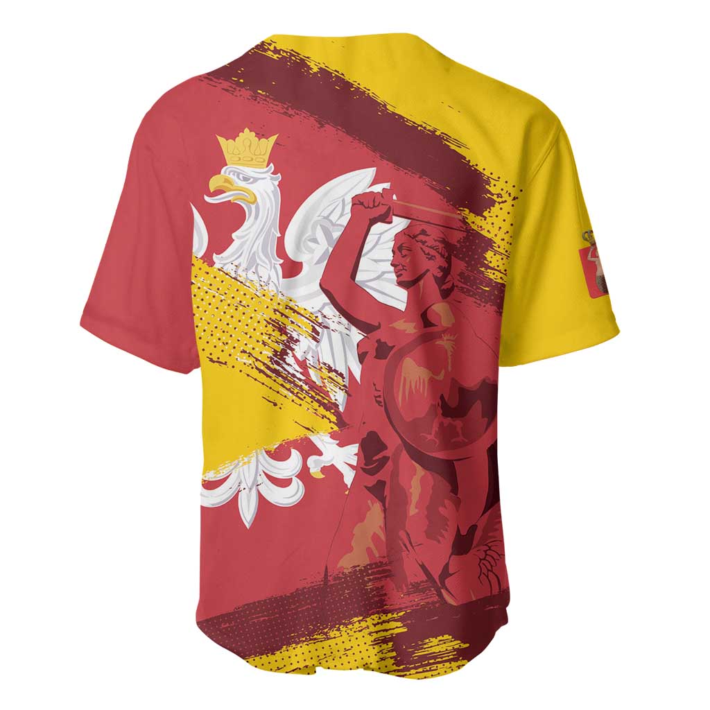 Mermaid of Warsaw Poland Baseball Jersey Polish Capital City Grunge Style