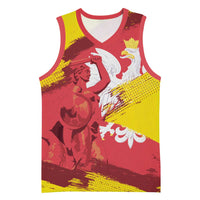 Mermaid of Warsaw Poland Basketball Jersey Polish Capital City Grunge Style