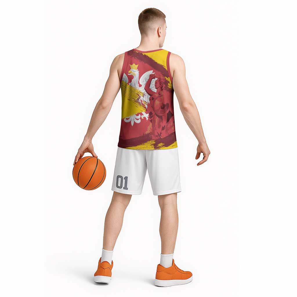 Mermaid of Warsaw Poland Basketball Jersey Polish Capital City Grunge Style