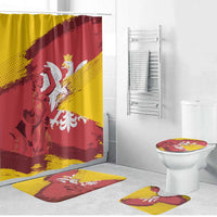 Mermaid of Warsaw Poland Bathroom Set Polish Capital City Grunge Style