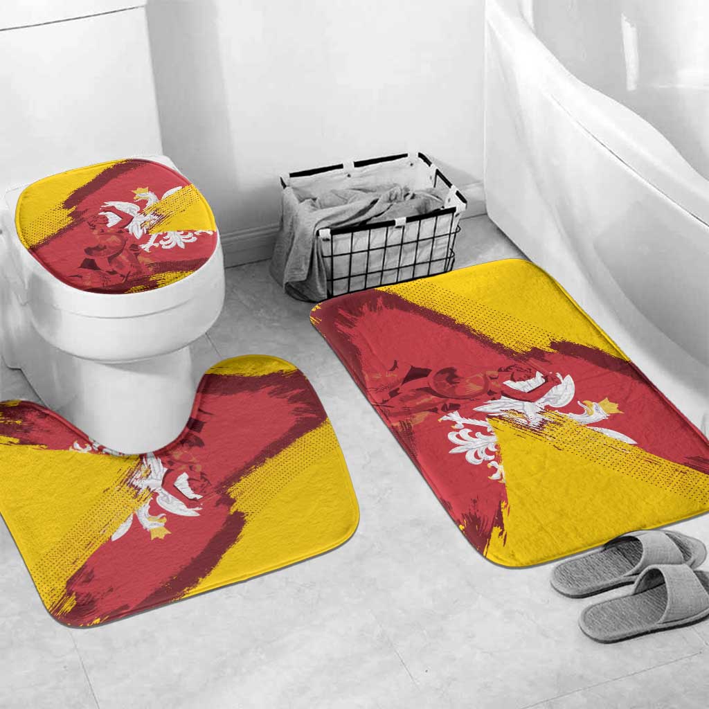 Mermaid of Warsaw Poland Bathroom Set Polish Capital City Grunge Style