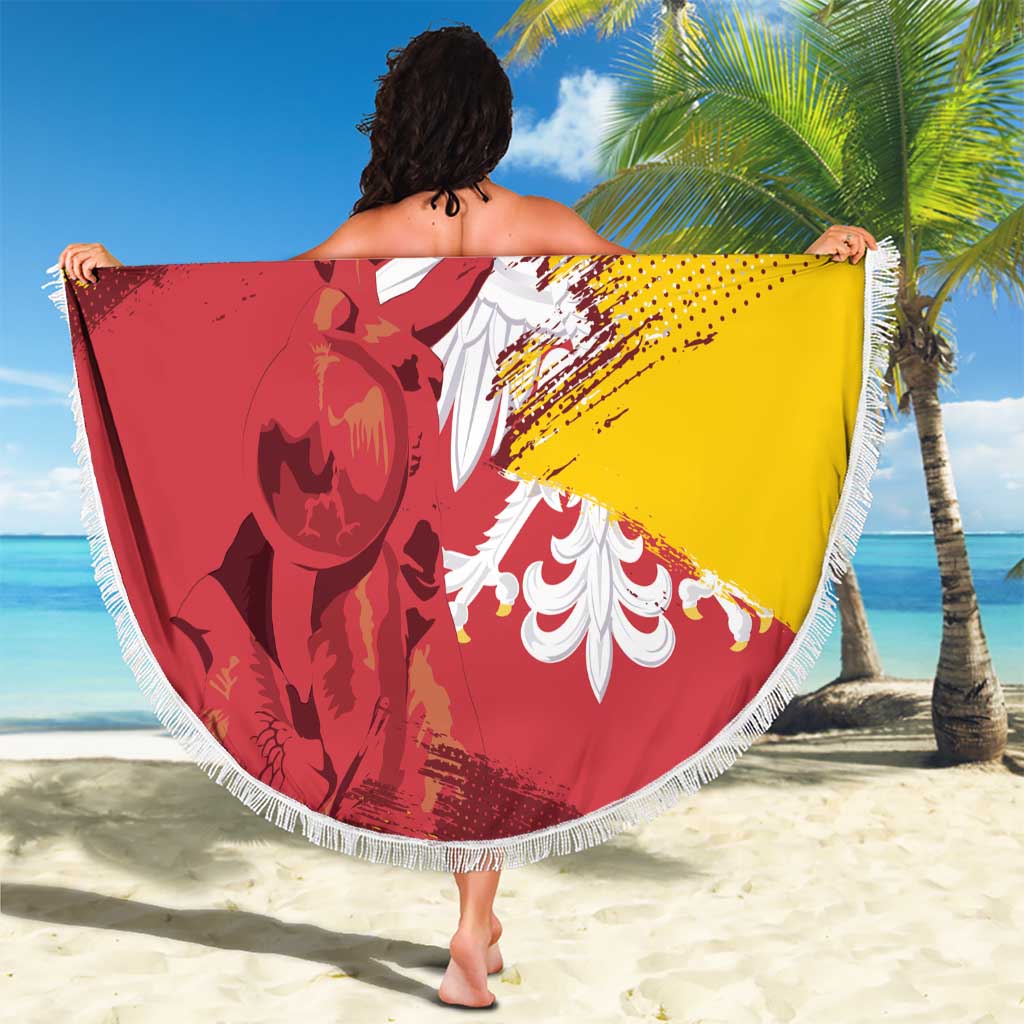 Mermaid of Warsaw Poland Beach Blanket Polish Capital City Grunge Style