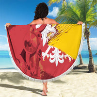 Mermaid of Warsaw Poland Beach Blanket Polish Capital City Grunge Style