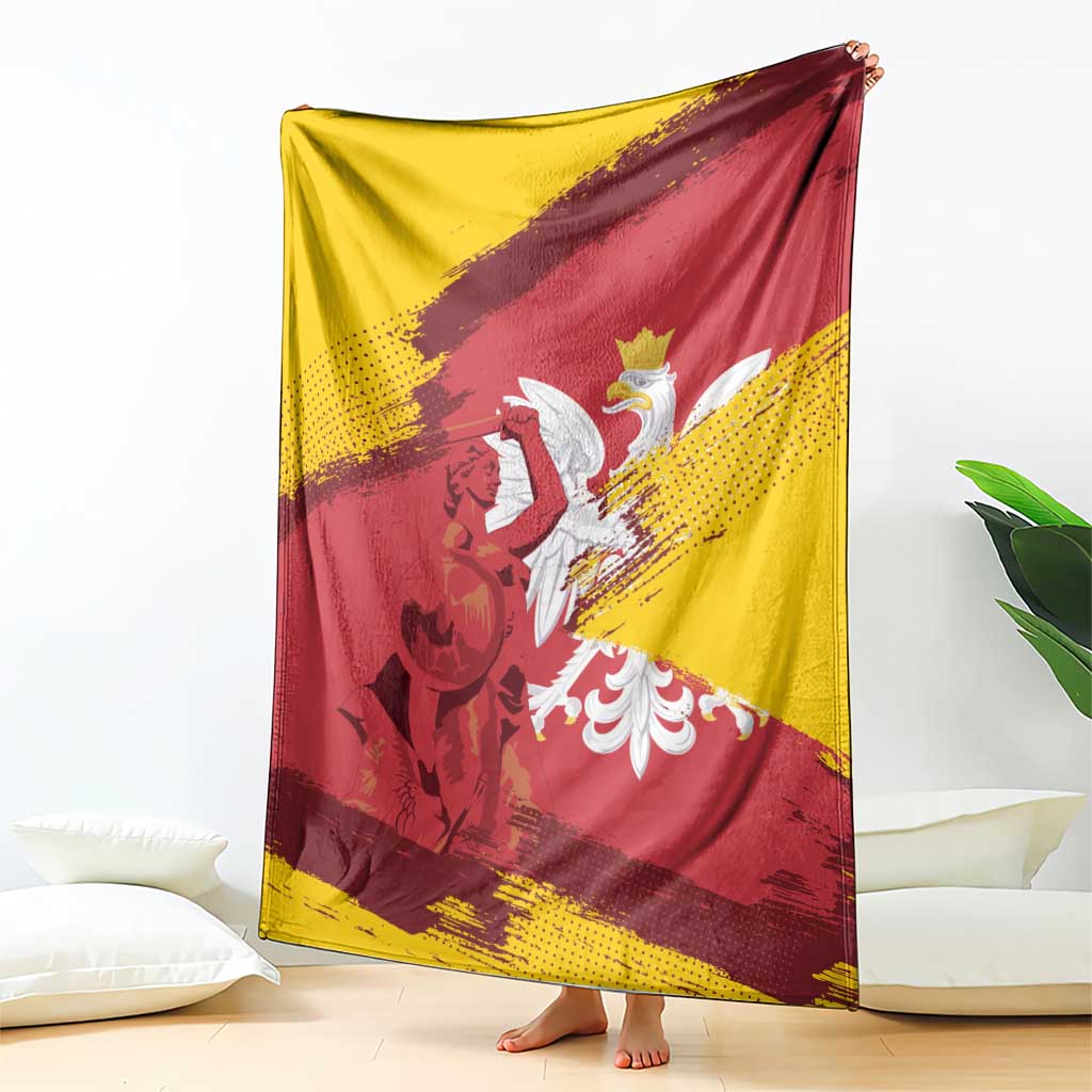 Mermaid of Warsaw Poland Blanket Polish Capital City Grunge Style