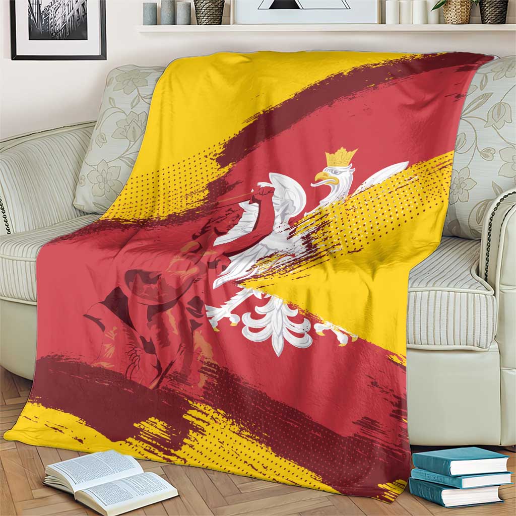 Mermaid of Warsaw Poland Blanket Polish Capital City Grunge Style