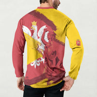 Mermaid of Warsaw Poland Button Sweatshirt Polish Capital City Grunge Style