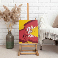 Mermaid of Warsaw Poland Canvas Wall Art Polish Capital City Grunge Style