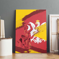 Mermaid of Warsaw Poland Canvas Wall Art Polish Capital City Grunge Style