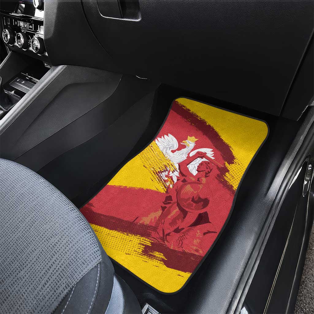 Mermaid of Warsaw Poland Car Mats Polish Capital City Grunge Style