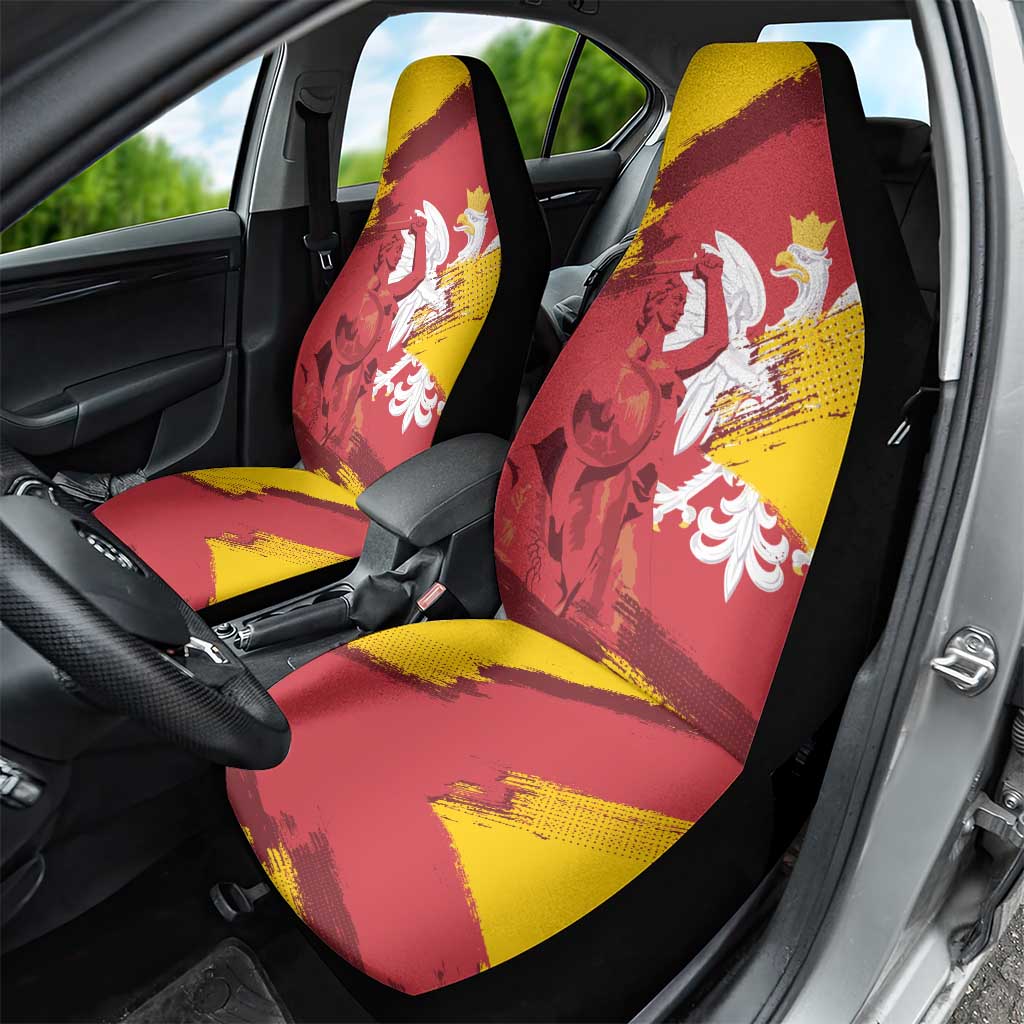Mermaid of Warsaw Poland Car Seat Cover Polish Capital City Grunge Style