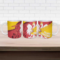 Mermaid of Warsaw Poland Ceramic Mug Polish Capital City Grunge Style
