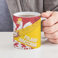 Mermaid of Warsaw Poland Ceramic Mug Polish Capital City Grunge Style