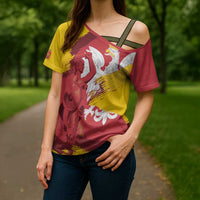 Mermaid of Warsaw Poland Cross Shoulder Shirt Polish Capital City Grunge Style