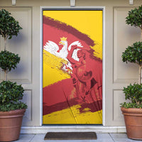 Mermaid of Warsaw Poland Door Cover Polish Capital City Grunge Style