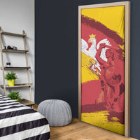 Mermaid of Warsaw Poland Door Cover Polish Capital City Grunge Style
