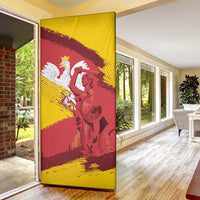 Mermaid of Warsaw Poland Door Cover Polish Capital City Grunge Style