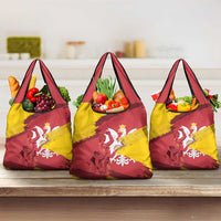 Mermaid of Warsaw Poland Grocery Bag Polish Capital City Grunge Style