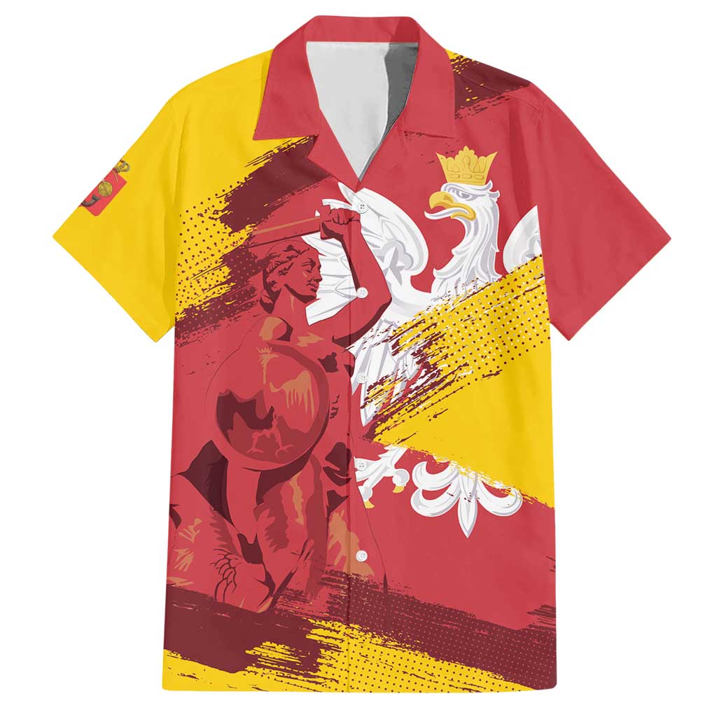 Mermaid of Warsaw Poland Hawaiian Shirt Polish Capital City Grunge Style