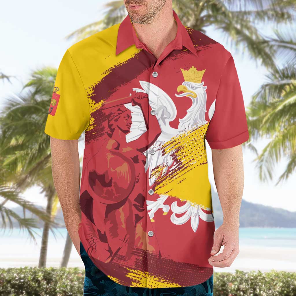 Mermaid of Warsaw Poland Hawaiian Shirt Polish Capital City Grunge Style