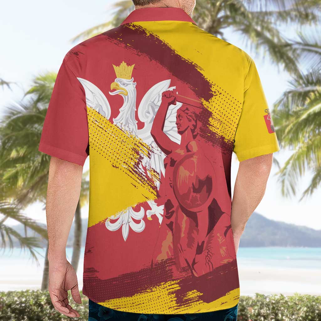Mermaid of Warsaw Poland Hawaiian Shirt Polish Capital City Grunge Style