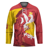 Mermaid of Warsaw Poland Hockey Jersey Polish Capital City Grunge Style